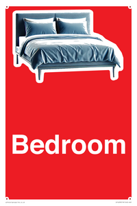 Bedroom Dementia Sign Red